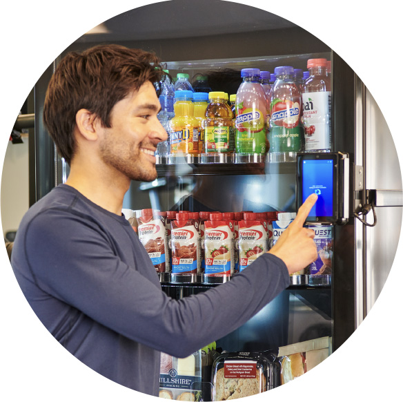 hospitals2 Man paying at a cashless vending machine